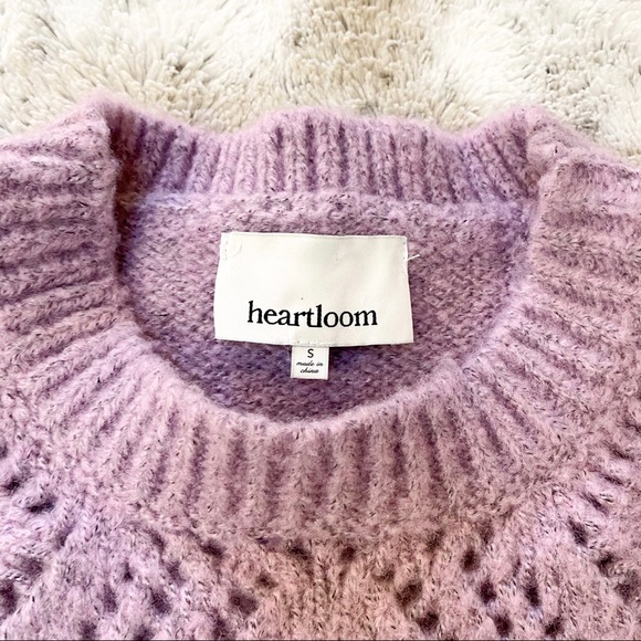 Heartloom Holden Knit Crewneck Pullover Sweater Lilac size small - Picture 9 of 11